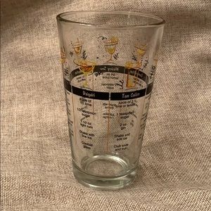 Vintage Midcentury Style Cocktail Pint Glass Repro